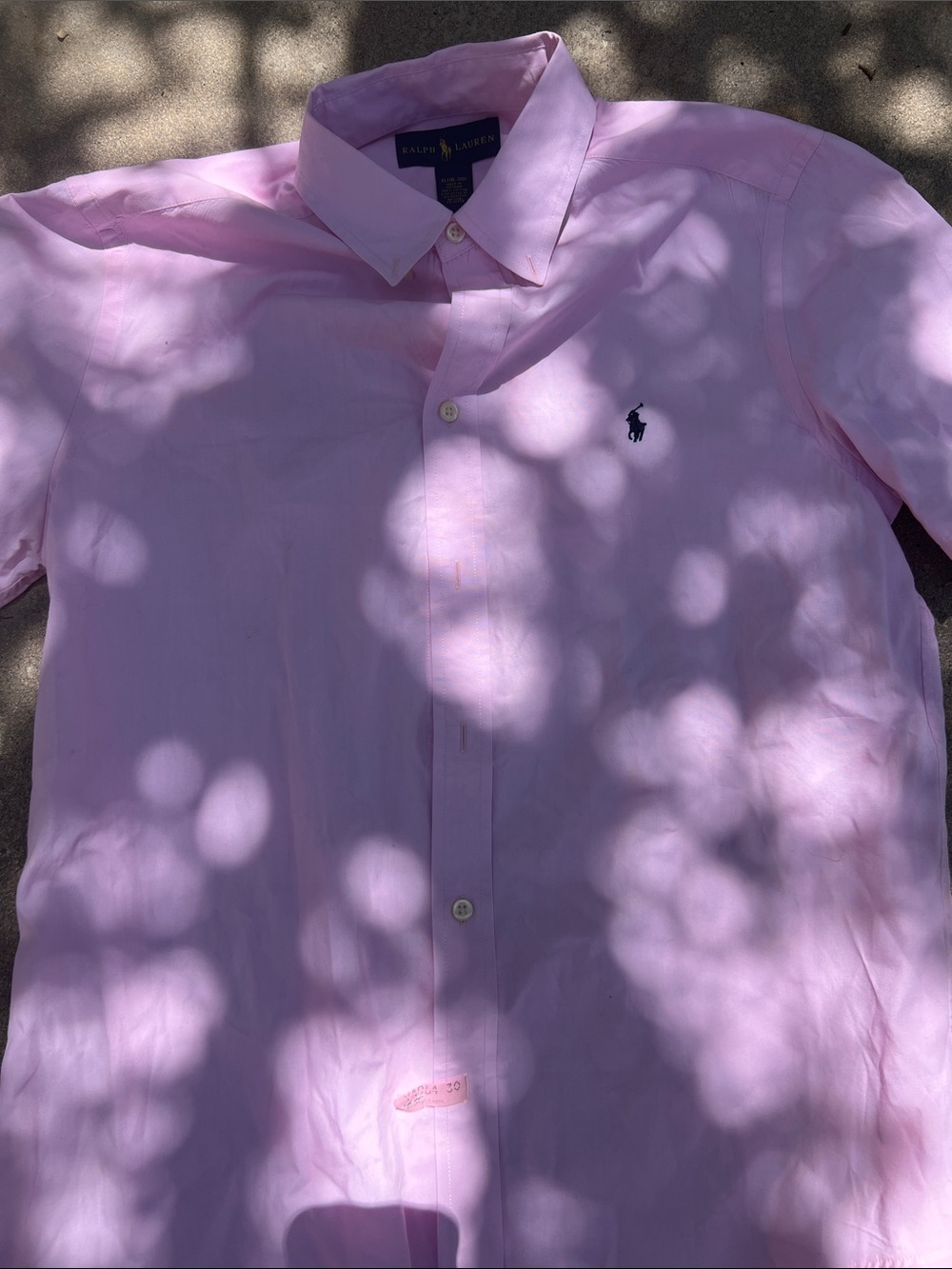Ralph Lauren Light Pink Button-Down Dress Shirt - Men XL 18-20